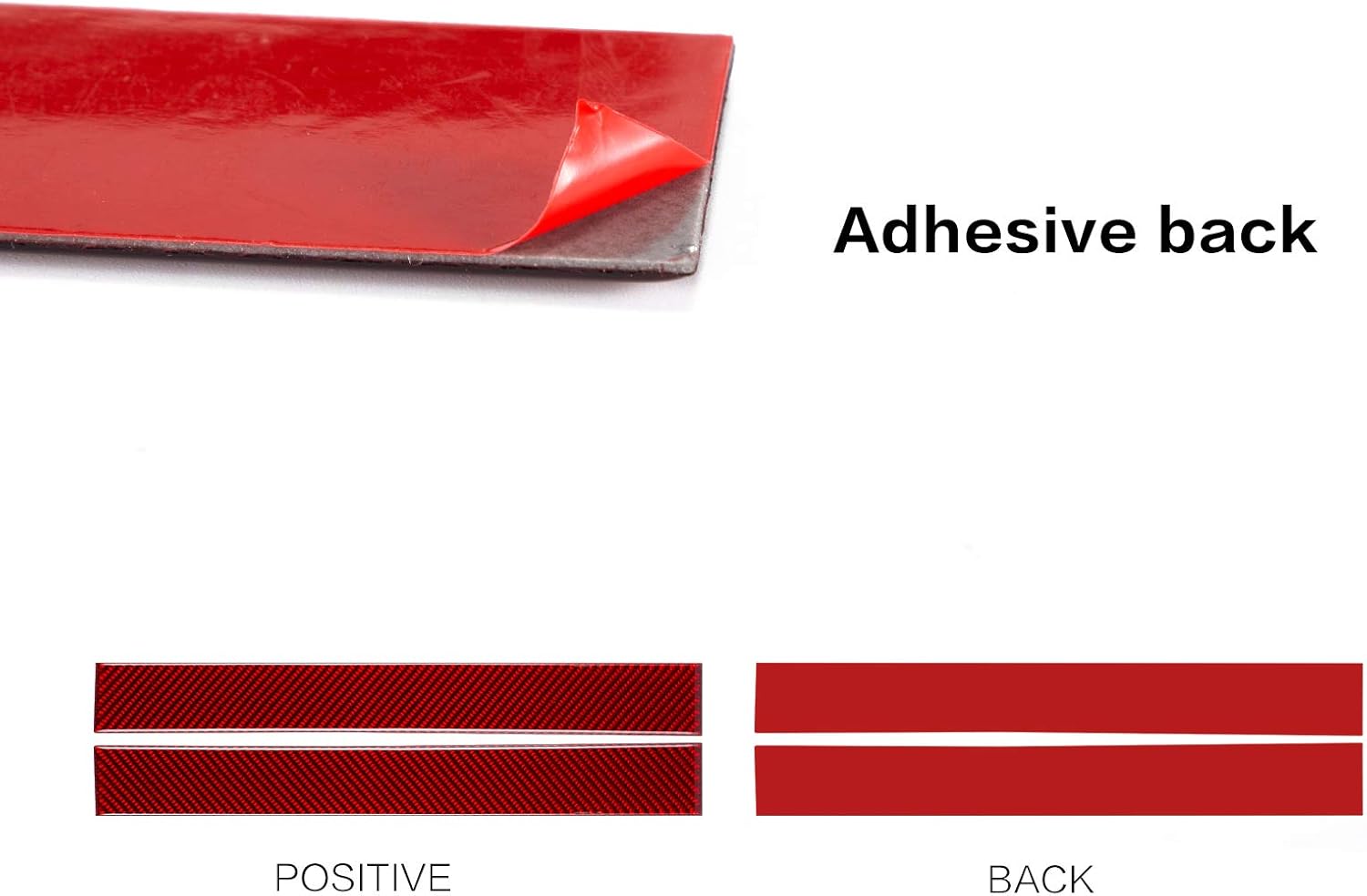 Carbon Fiber Red Interior Door Handle Trim Cover for Ford F150 2015-2020 4PCS V573
