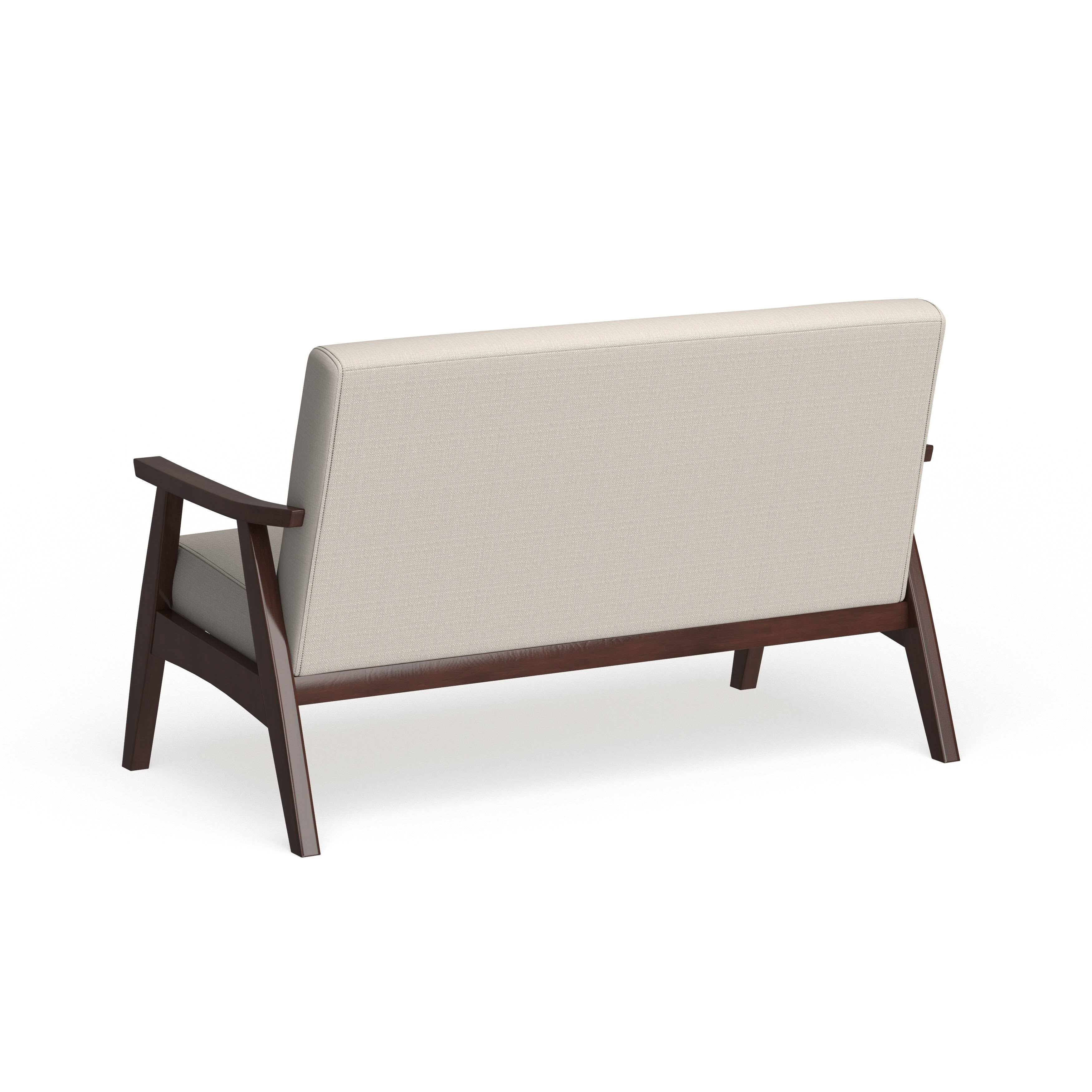 White Fabric Settee Loveseat Z296