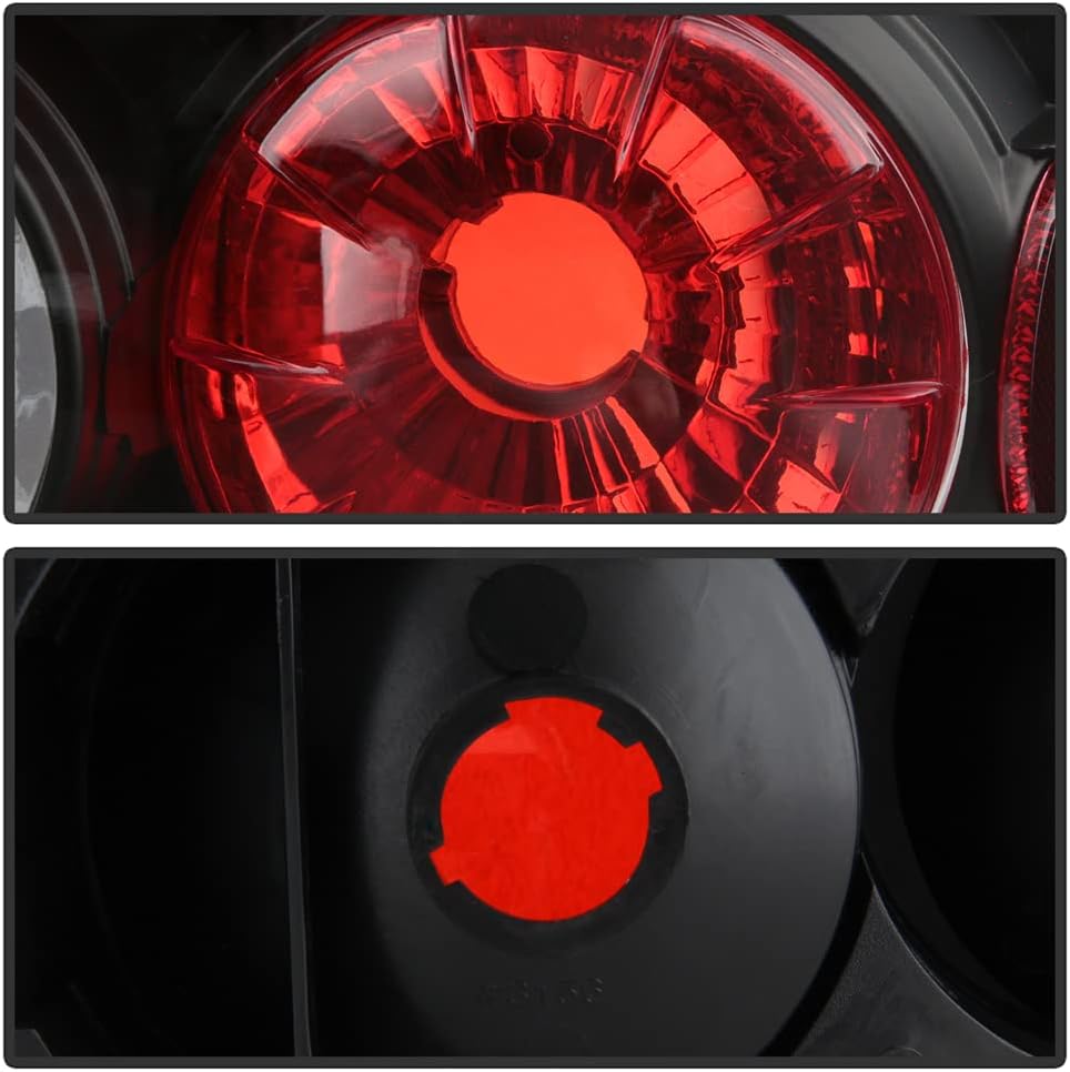 Black Rear Tail Lights Brake Lamps Assembly Pair L5996
