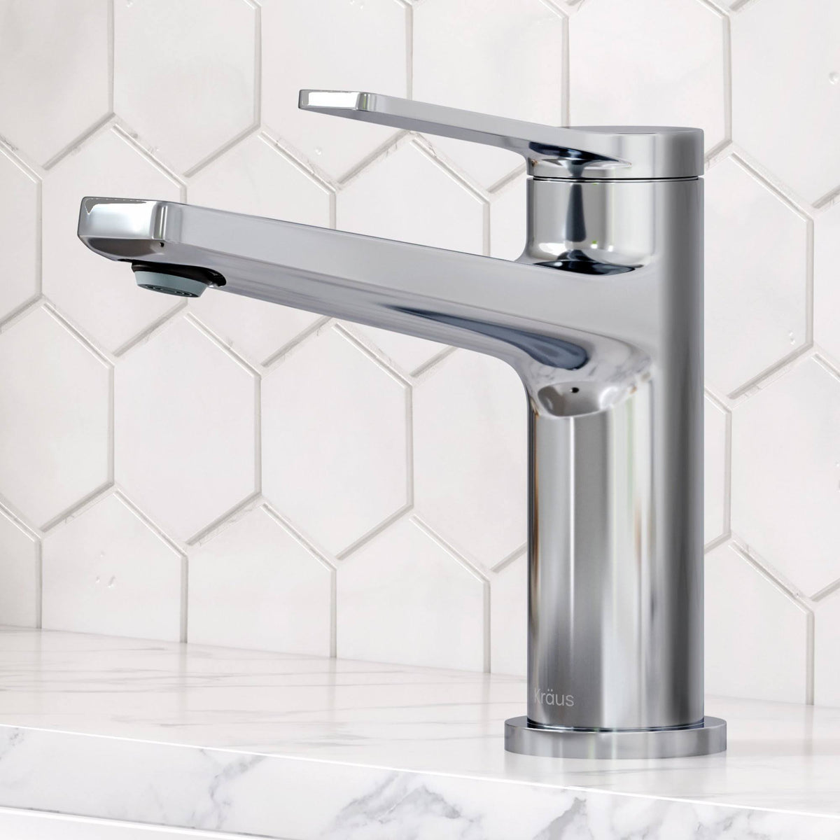 Single Handle Bathroom Faucet - Stainless Steel B924