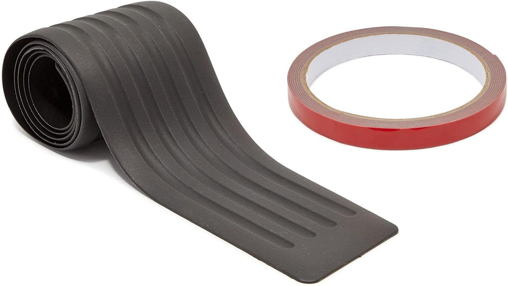 Black Rubber Rear Bumper Protector Trim Guard, 35 in, Pack of 2 Z866896