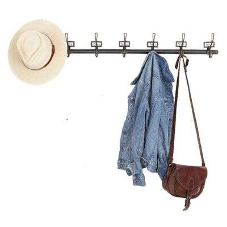 Black Wall Mounted Coat Rack S357