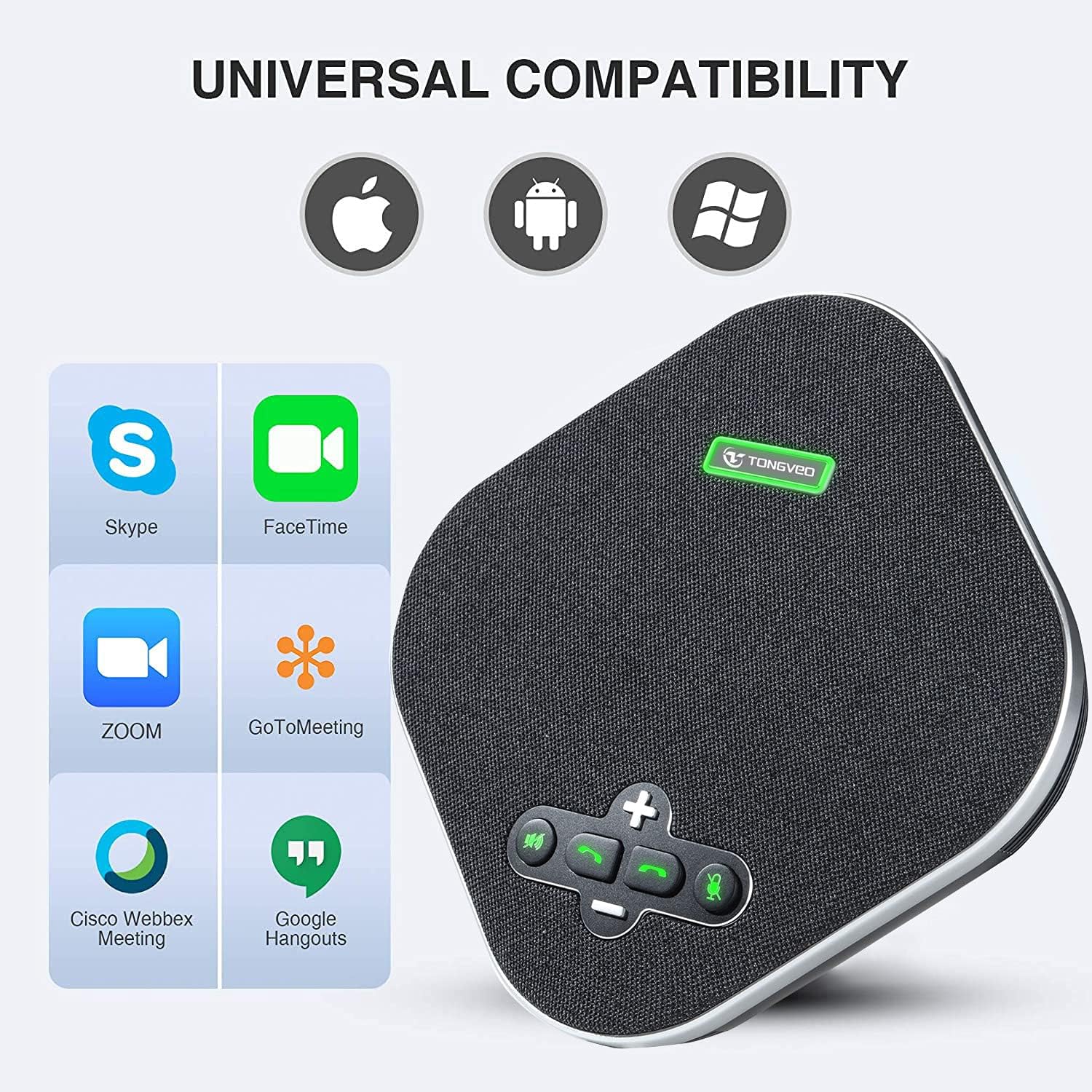 Wireless Speakerphone Conference Speaker with 4 Mics M524373