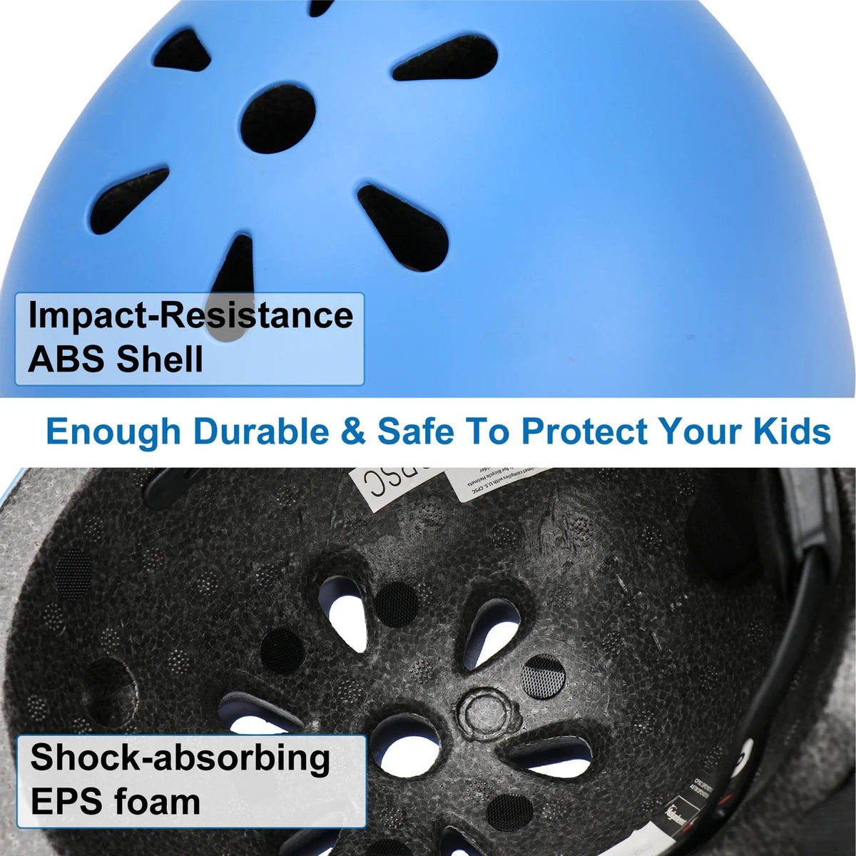 Blue Kids Safety Helmet with Knee and Elbow Pad T73993