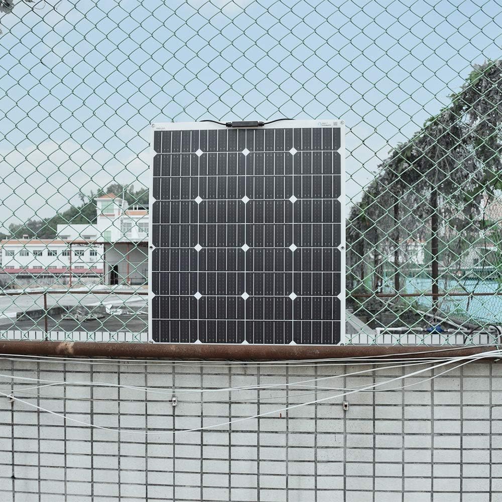 100W Flexible Monocrystalline Solar Panel Kit with 10A Controller and Cable Q8955