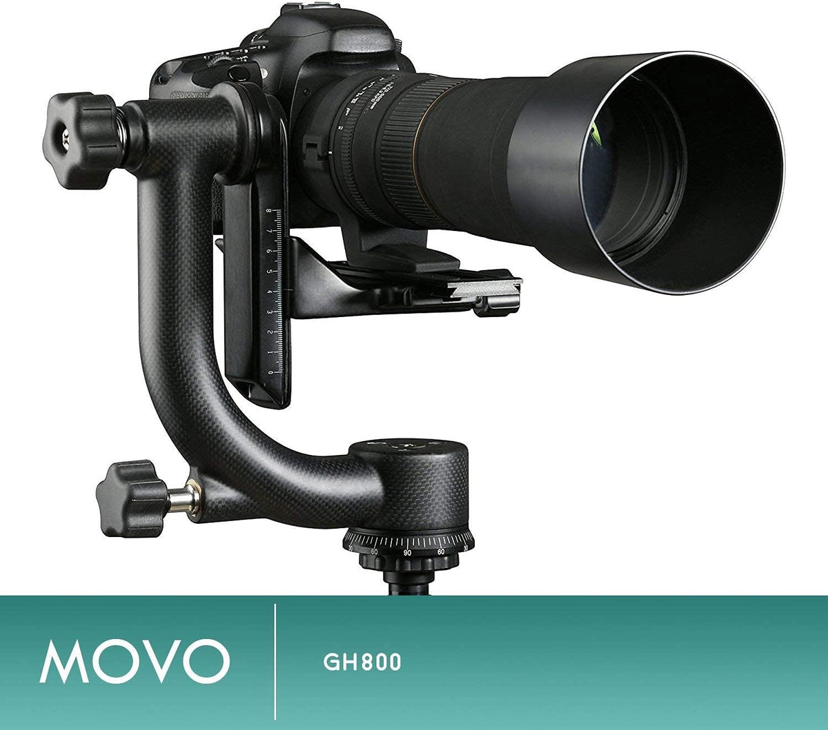 Carbon Fiber Gimbal Tripod Head with Arca-Swiss Quick-Release Plates B4780
