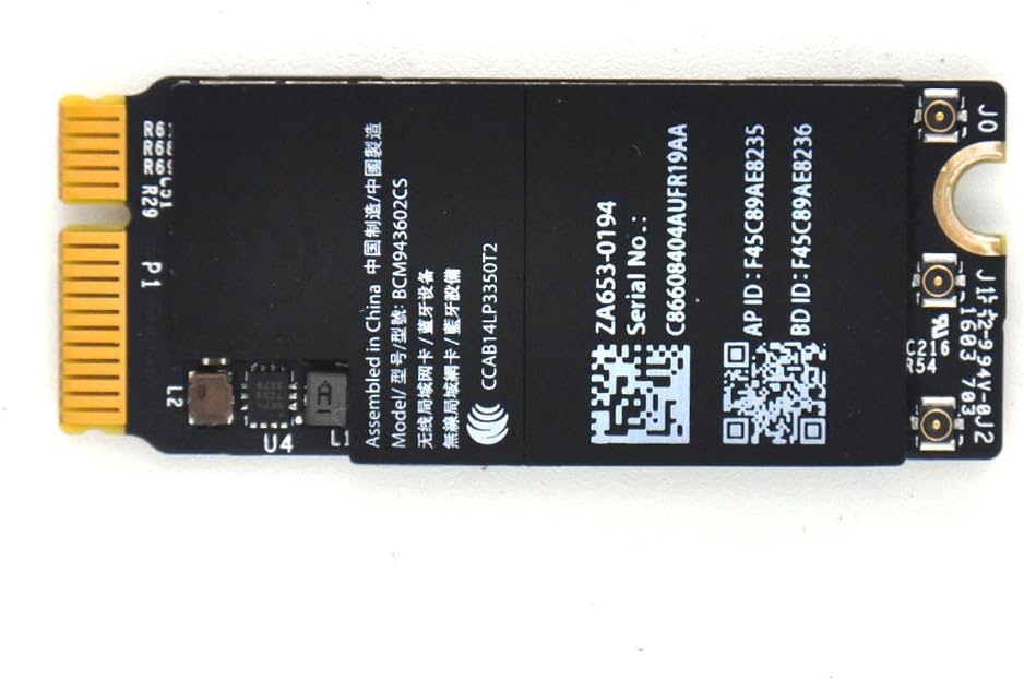 Replacement Bluetooth 4.0 Wireless WiFi Card Module for Retina MacBook Pro D7648