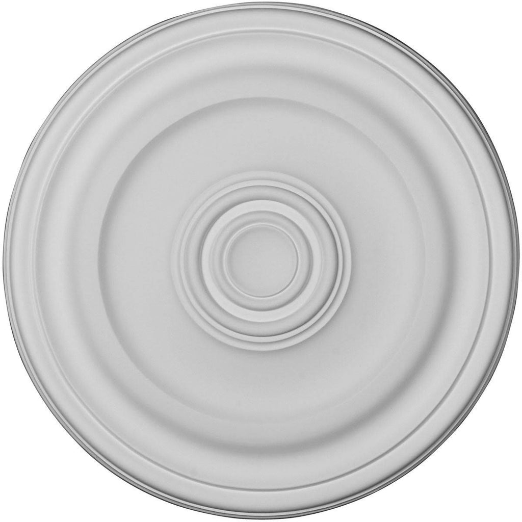 15 7/8x22OD x 1 1/2x22P Hand-Painted Steel Gray Ceiling Medallion I749
