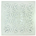 White Carved MDF Panel Wall Décor K513
