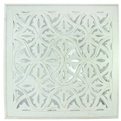 White Carved MDF Panel Wall Décor K513