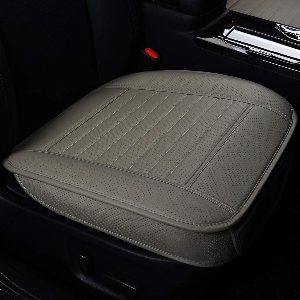 Beige-Tan PU Leather Car Seat Cover Bottom, 1pcs B29485