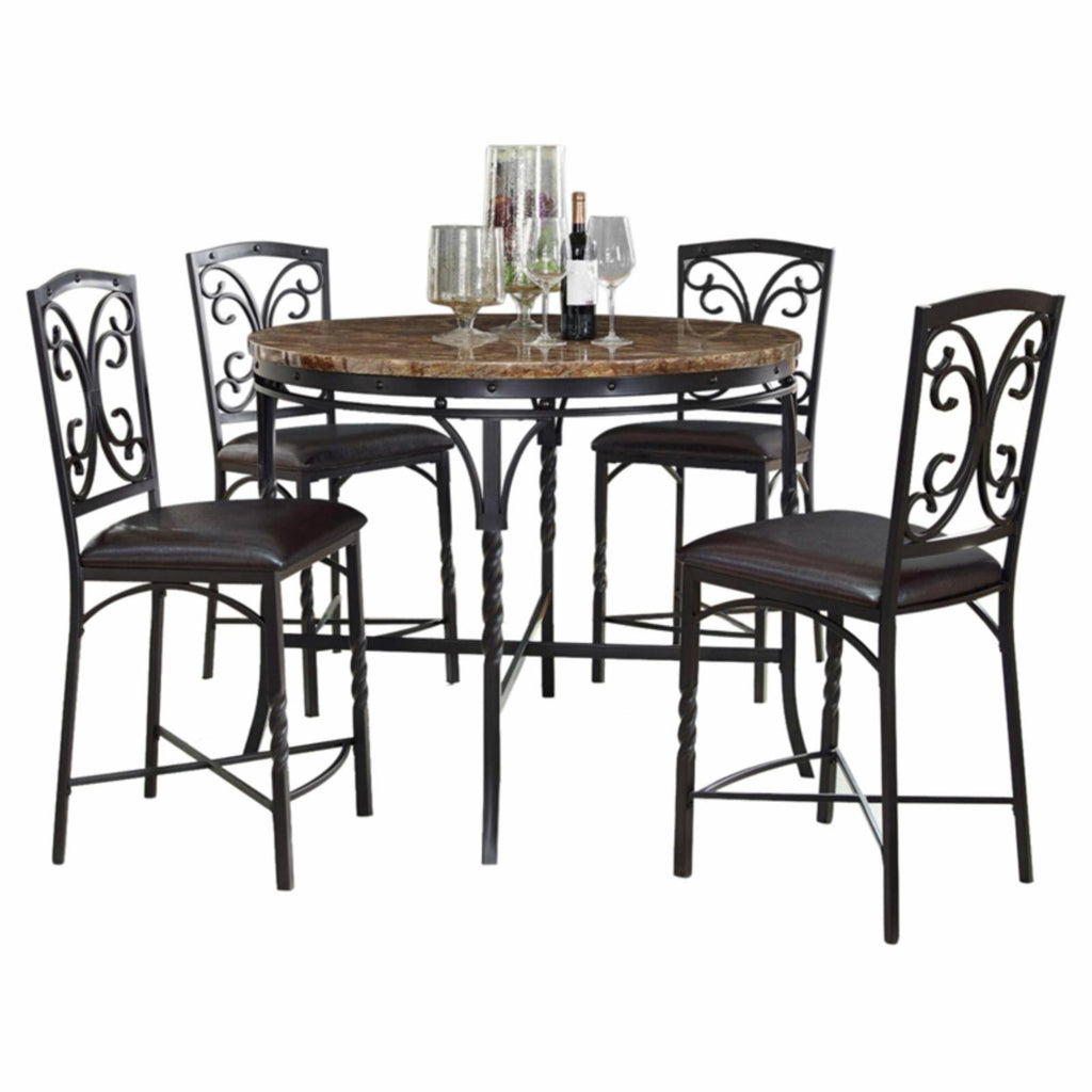 Tuscan Faux Marble Counter Table J558912