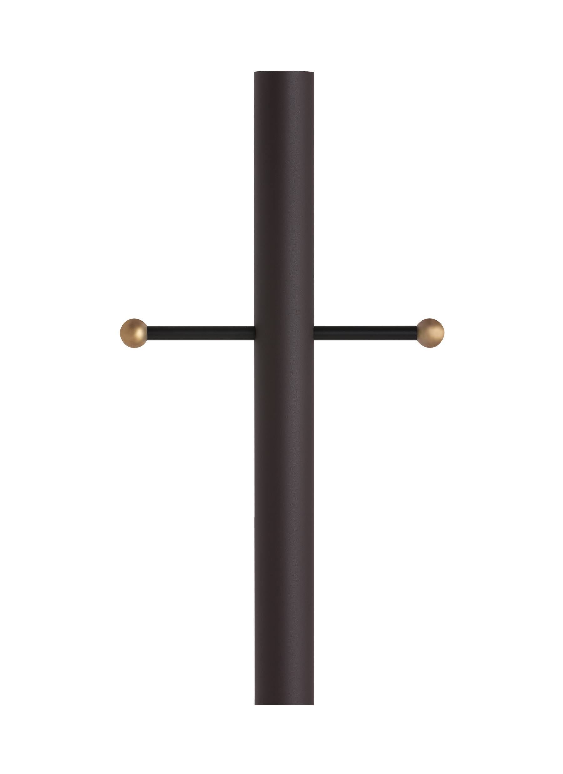 Antique Bronze Aluminum Post with Ladder Rest O867