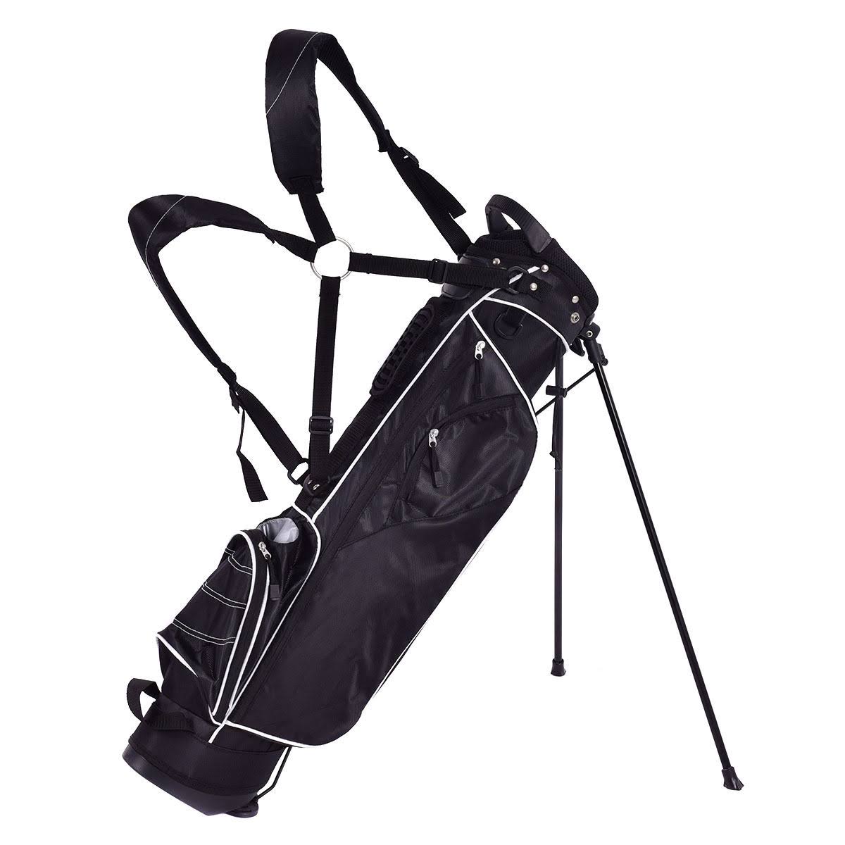 Black Golf Stand Cart Bag with 4 Way Divider B3118