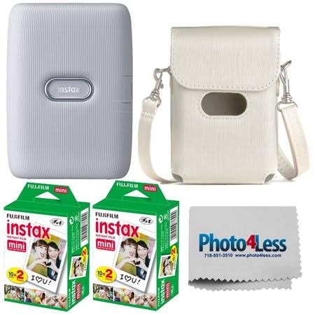 Instax Mini Link Smartphone Printer Ash White 40 Exposures Case D3358