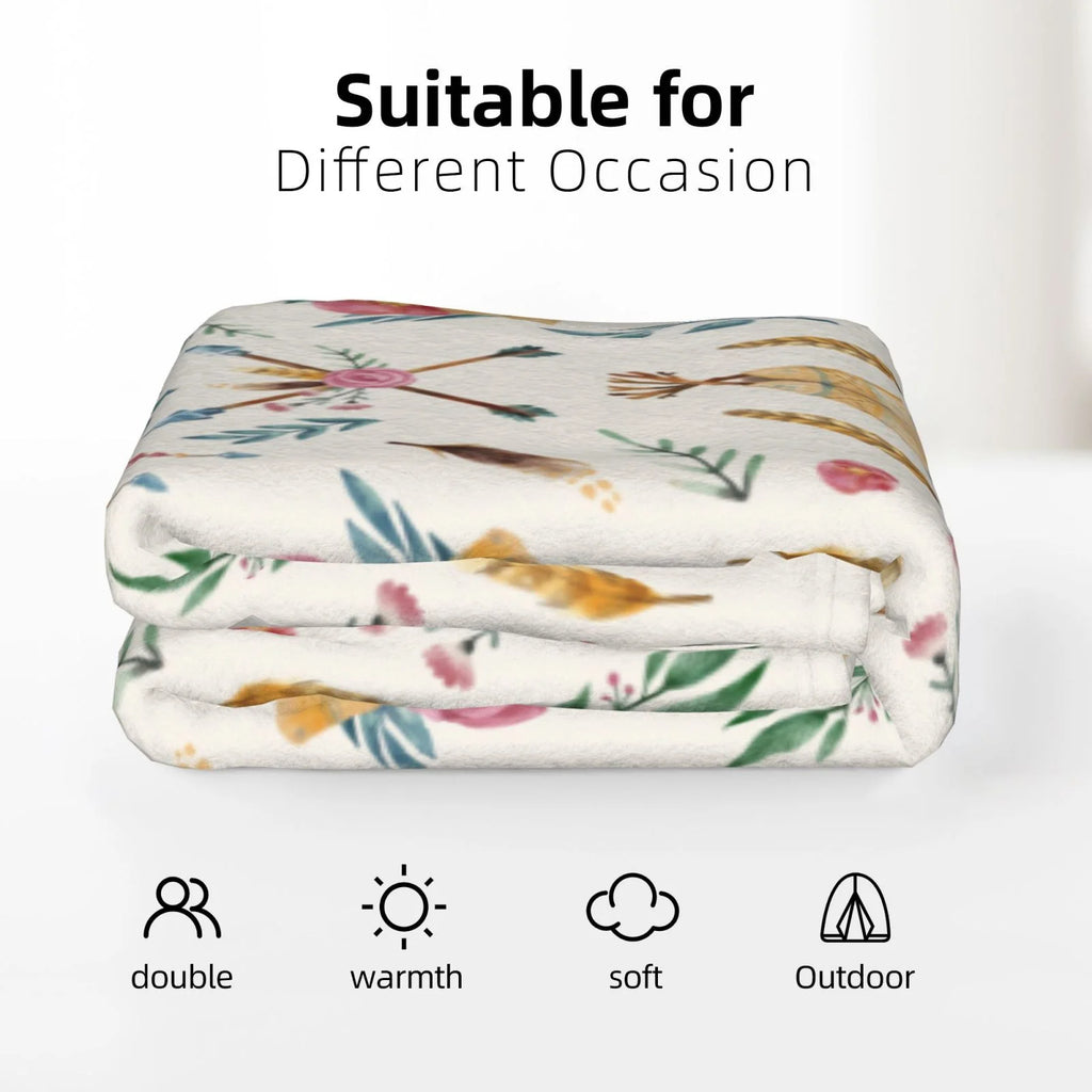 Flannel Throw Blanket, 50 x 70 inches I8135