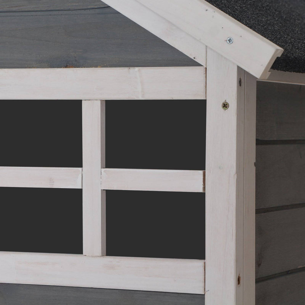 Outdoor Wooden Rabbit Hutch with Run O67141