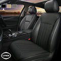 Beige PU Leather Car Seat Covers Full Set I9544