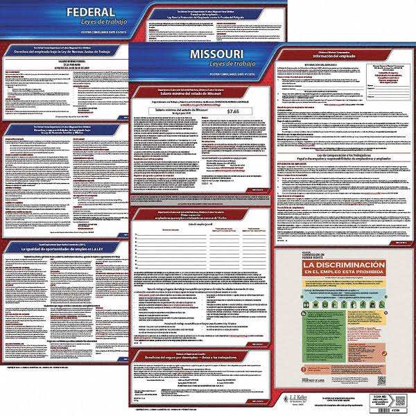 Fed/STA Mo SP Labor Law Poster 20inH 1yr J727955