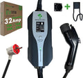 Level 2 Electric Vehicle Charger Amperage Adjustable 40Ft Cable EVSE Plug-in Hybrid Q962