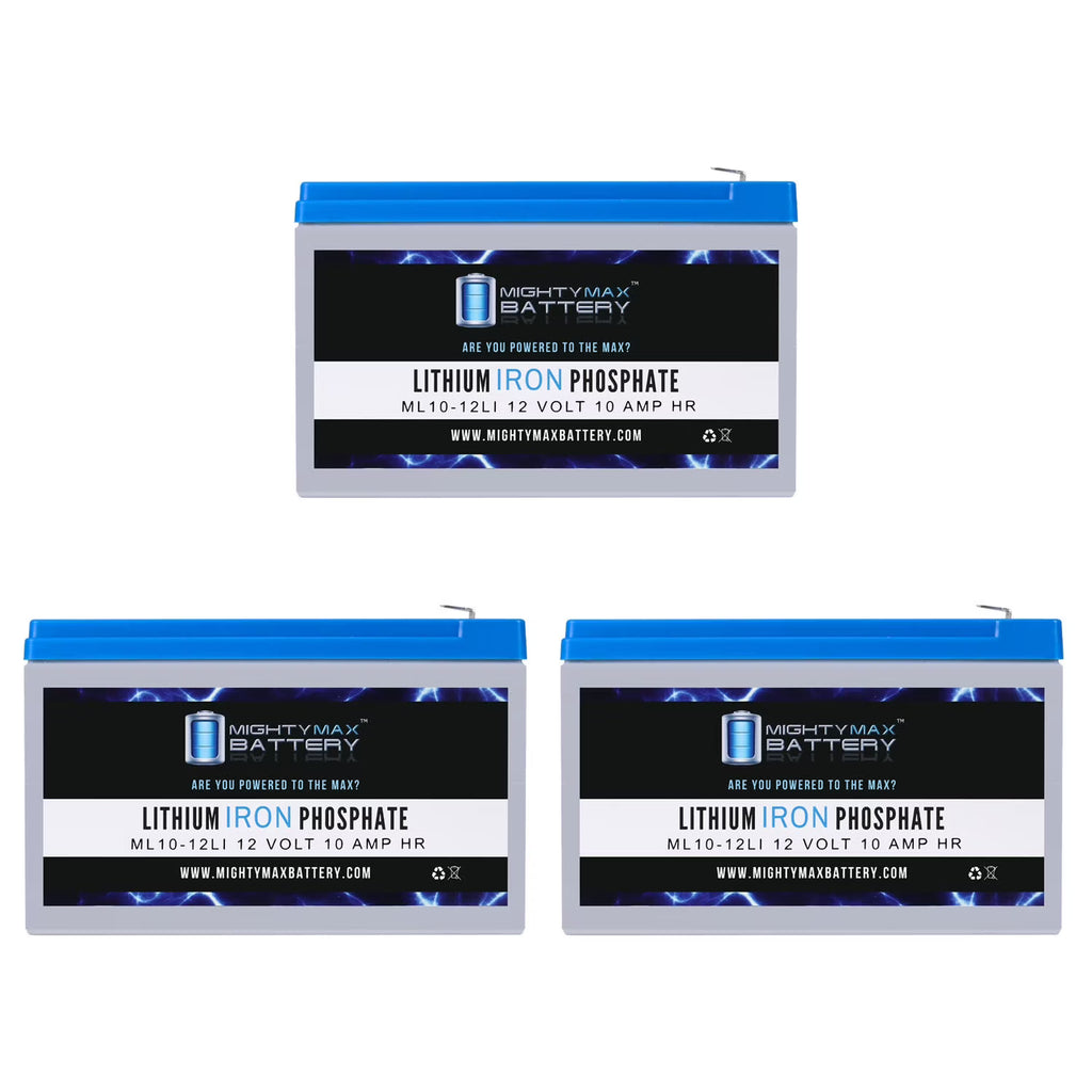 12V 10AH Lithium Replacement Battery 3 Pack G963