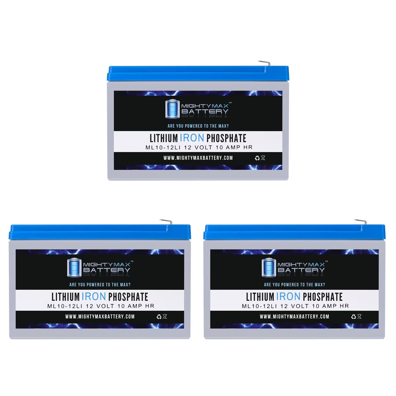 12V 10AH Lithium Replacement Battery 3 Pack G963