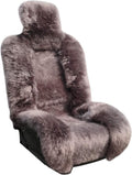 Sheepskin Fur Seat Covers for Car (Coffee) N3878