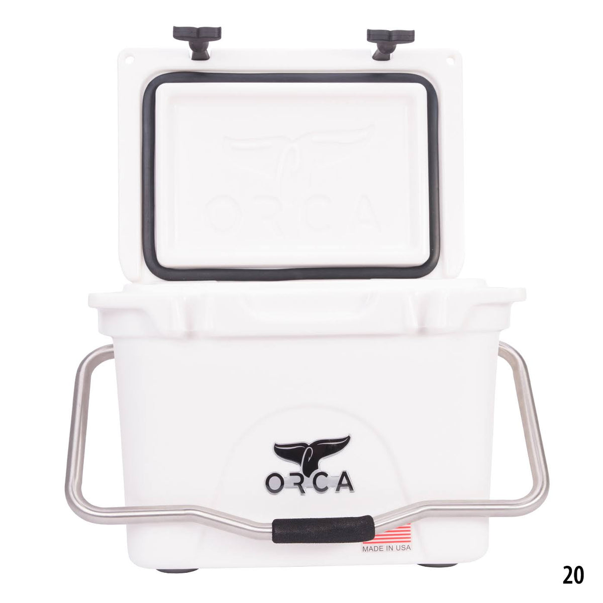 White 20-Quart Rotomold Cooler J8023