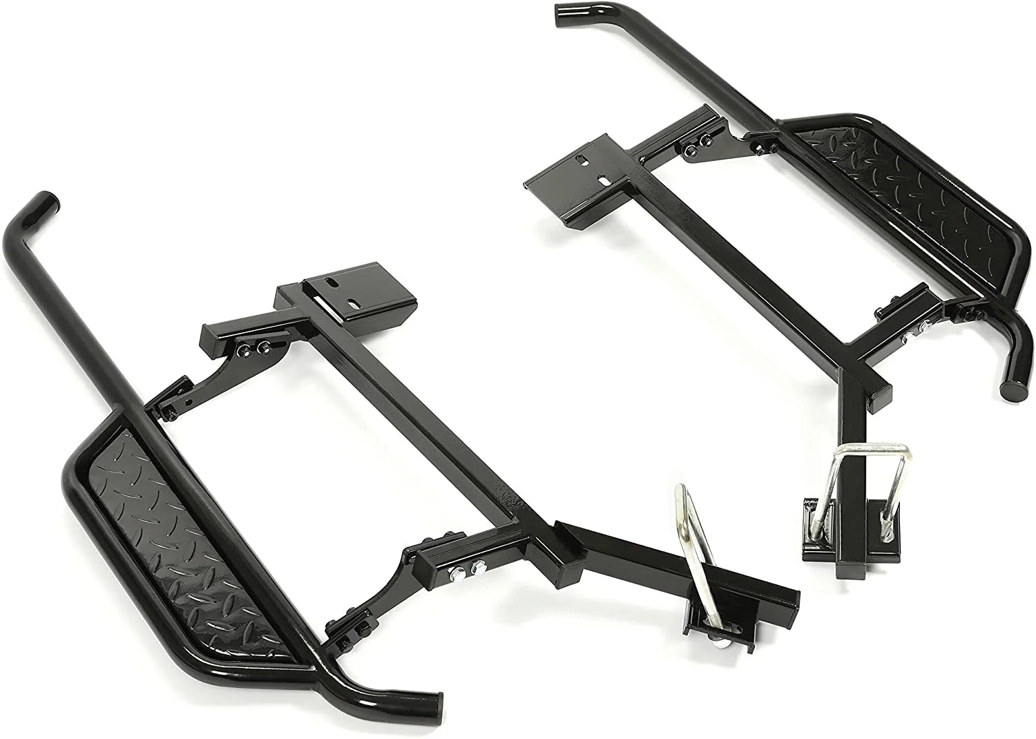 Black Steel Nerf Bars Step Down Kit S2577
