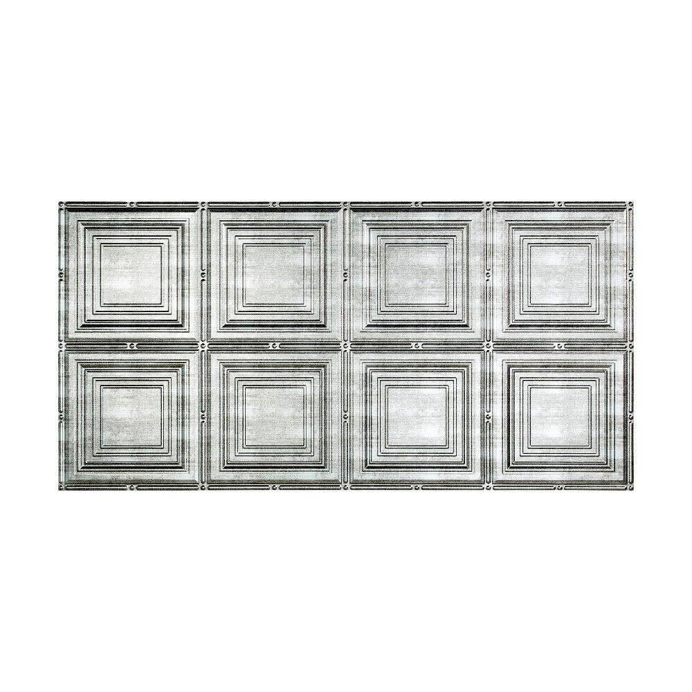 Crosshatch Silver Glue Up Ceiling Tile 5 Pack T45349