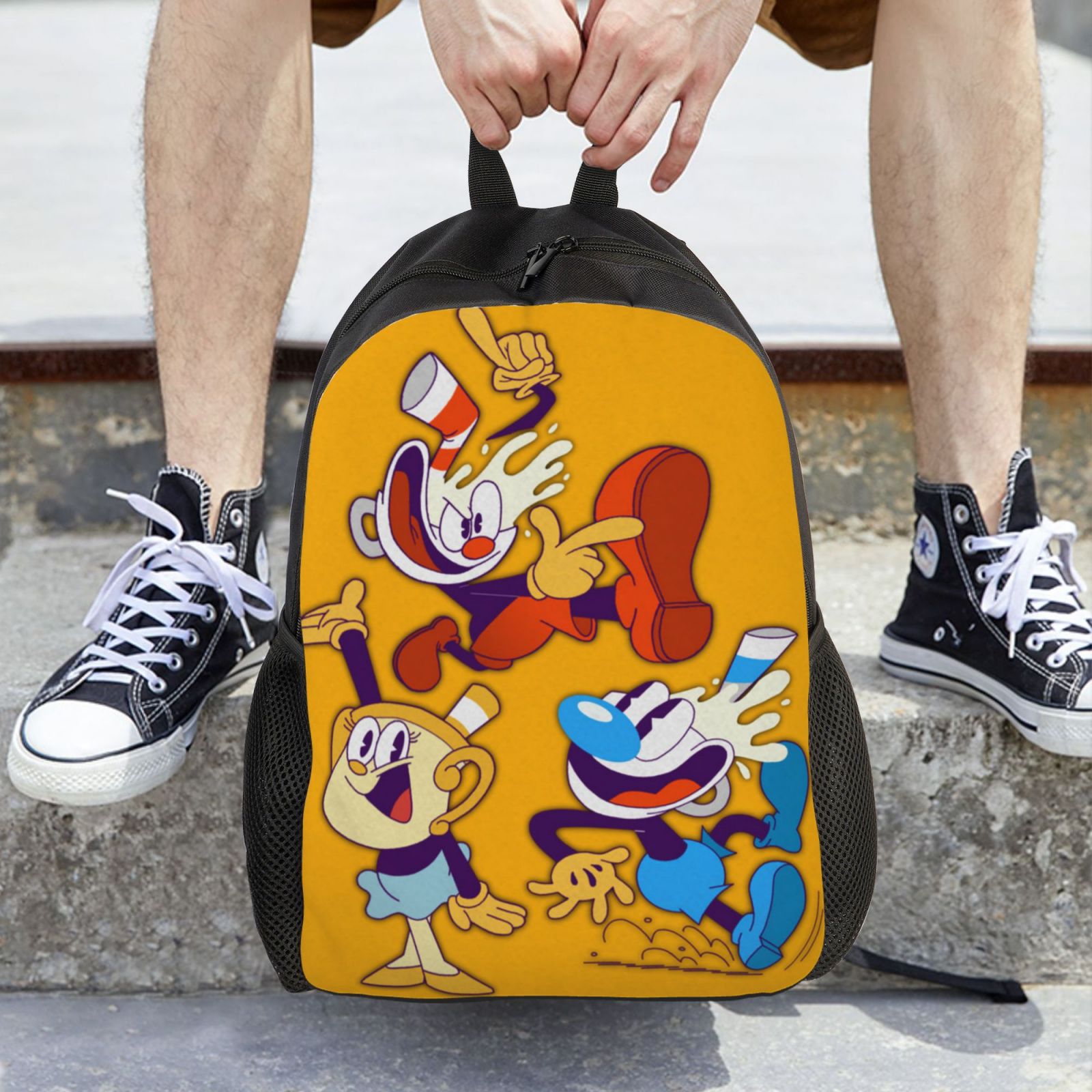 Cuphead Backpack Lightweight Unisex Daypack Bookbag Laptop Rucksack M39032