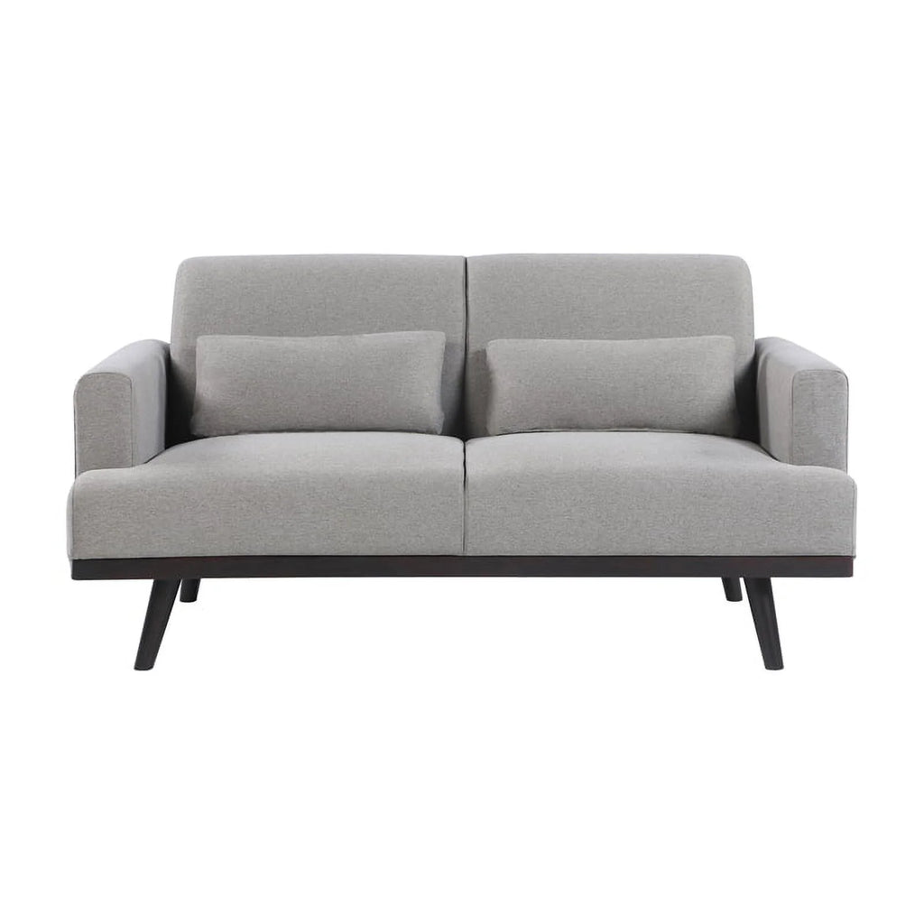 Gray Fabric Upholstered Loveseat P49006