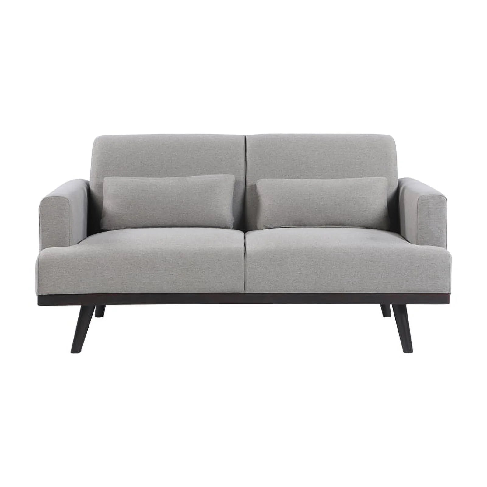 Gray Fabric Upholstered Loveseat P49006