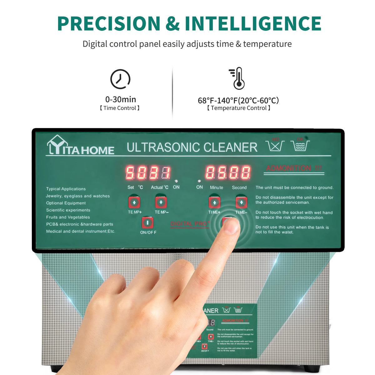 Ultrasonic Cleaner 6L with Heater and Timer S826938
