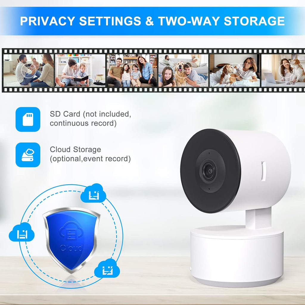 Indoor WiFi Security Camera with Infrared Night Vision and Motion Tracking T175