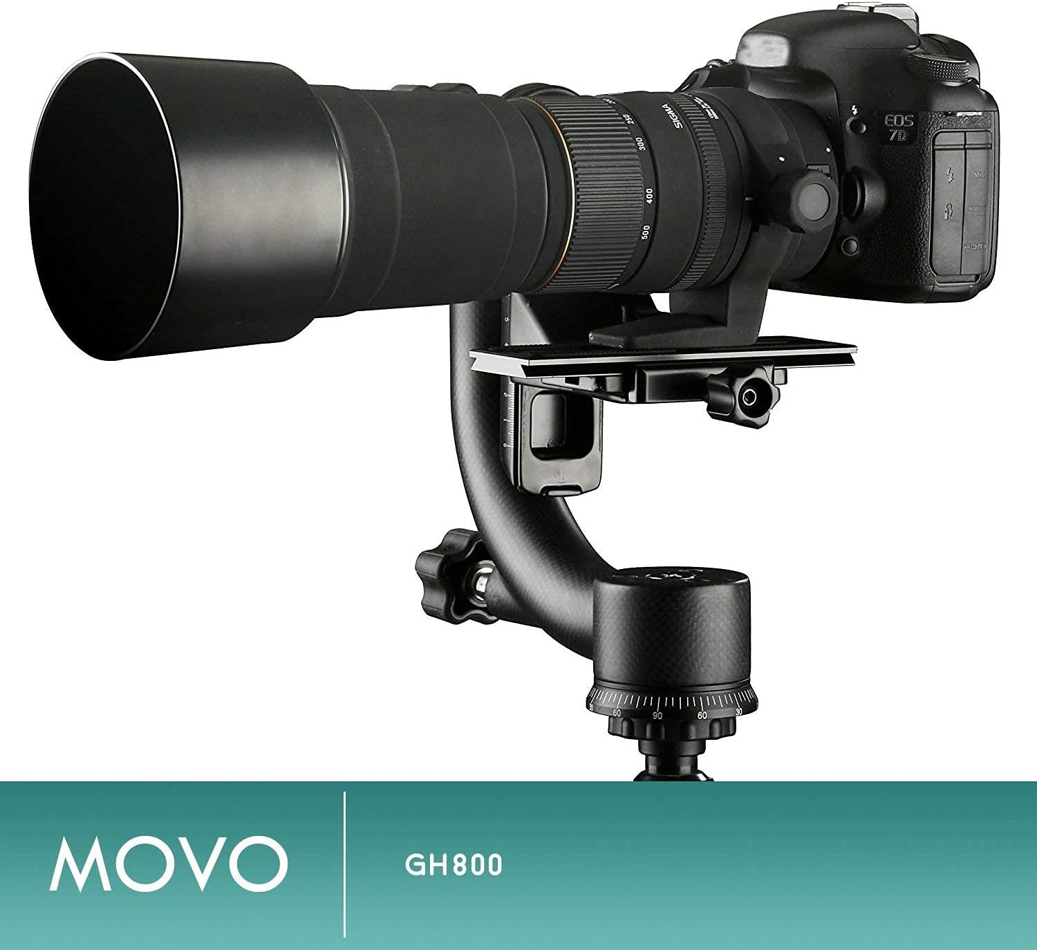 Carbon Fiber Gimbal Tripod Head with Arca-Swiss Quick-Release Plates B4780
