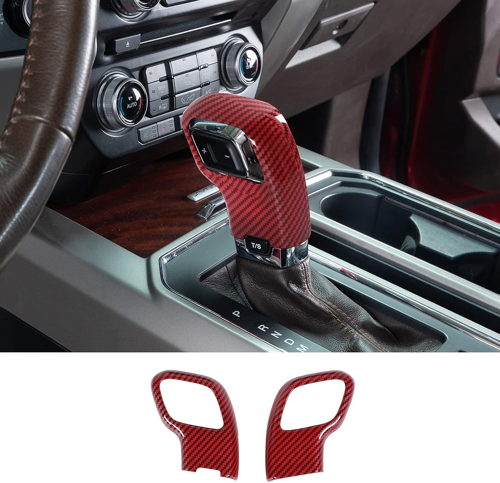 ABS Carbon Fiber Gear Shift Knob Cover O514