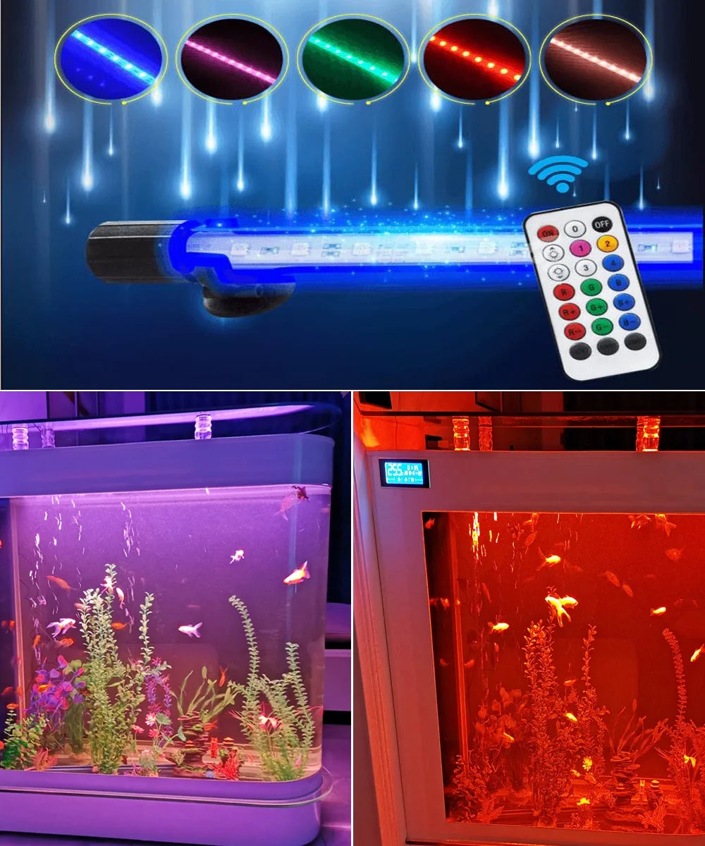 124Gal LED Aquarium Kit Large Glass Fish Tank W76232
