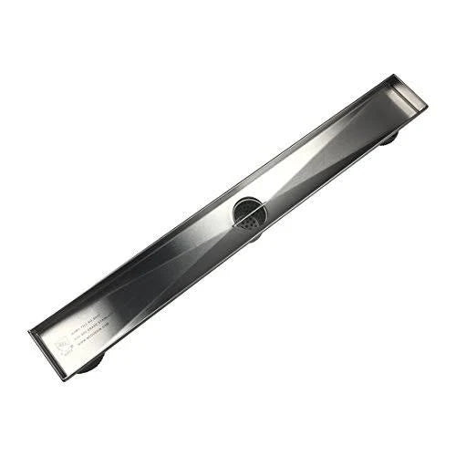 Brushed Linear Shower Drain with Tile Insert Grate D821
