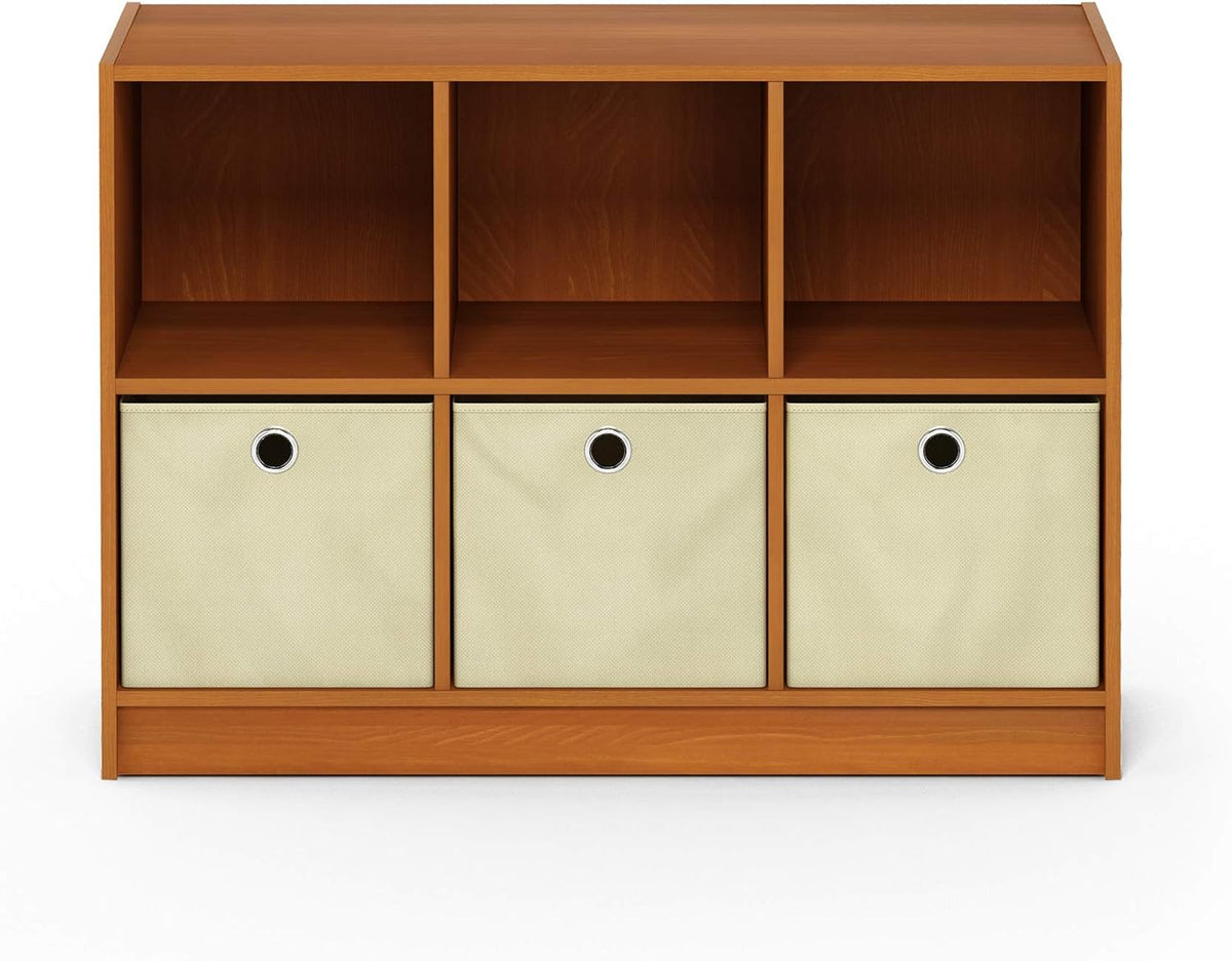 White/Light Blue Bookcase Storage Shelves P715