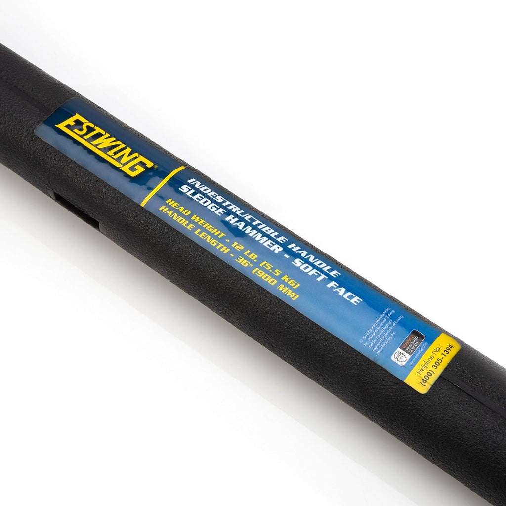 12-Pound Soft Face Sledge Hammer with Vulcanized Rubber Overlay Handle B663450