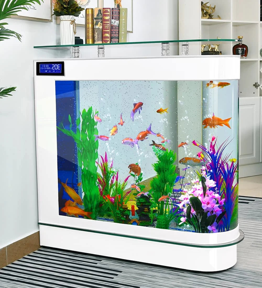 124Gal LED Aquarium Kit Large Glass Fish Tank W76232