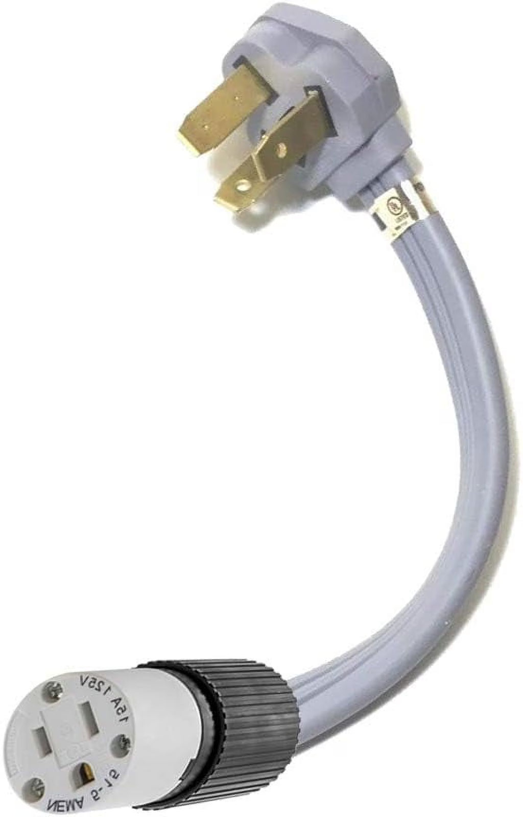 Male 220/250V 50A Gas Range Plug to 5-15R 110/125V 3-Prong Receptacle Adapter N949532
