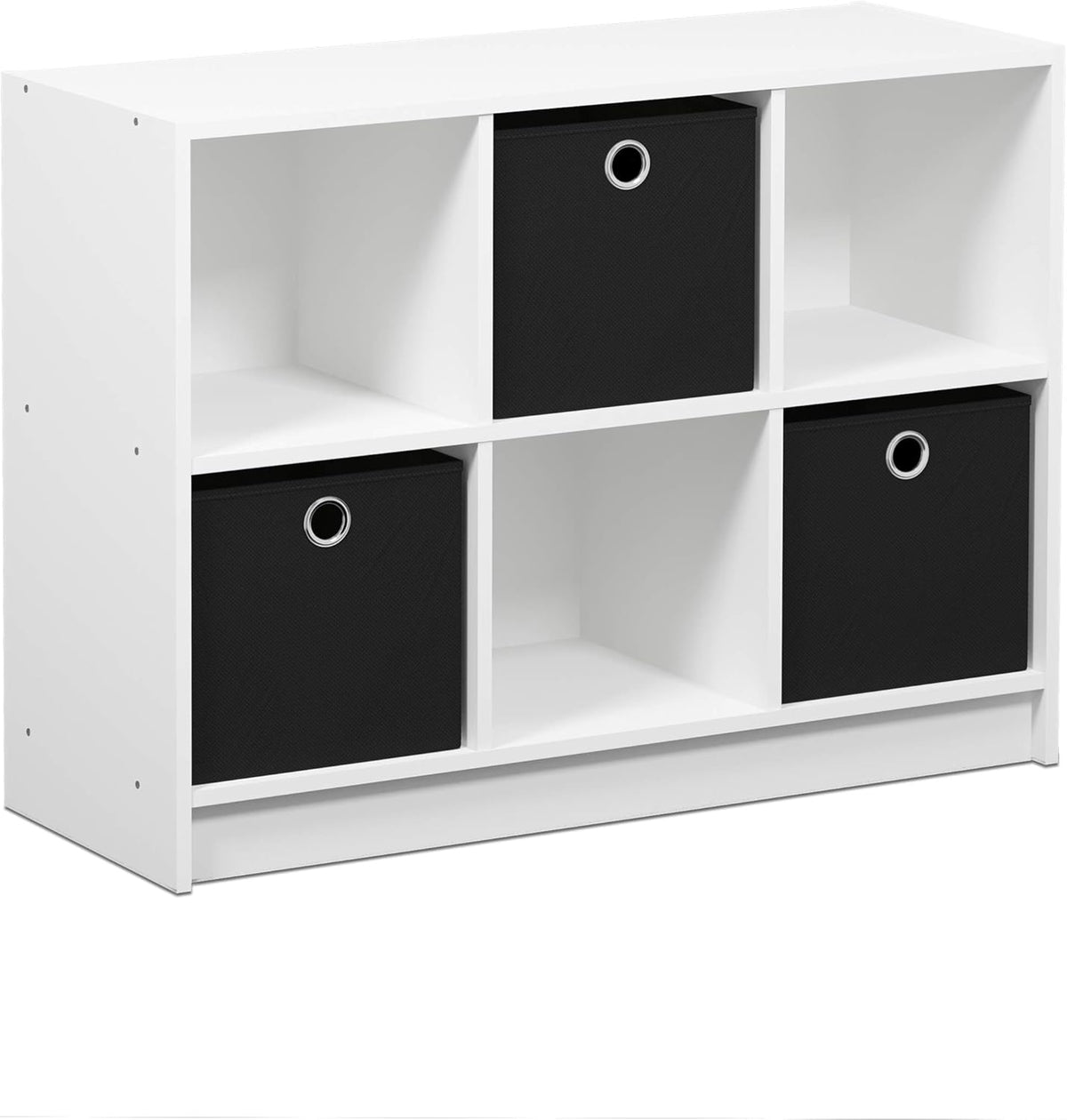 White/Light Blue Bookcase Storage Shelves P715