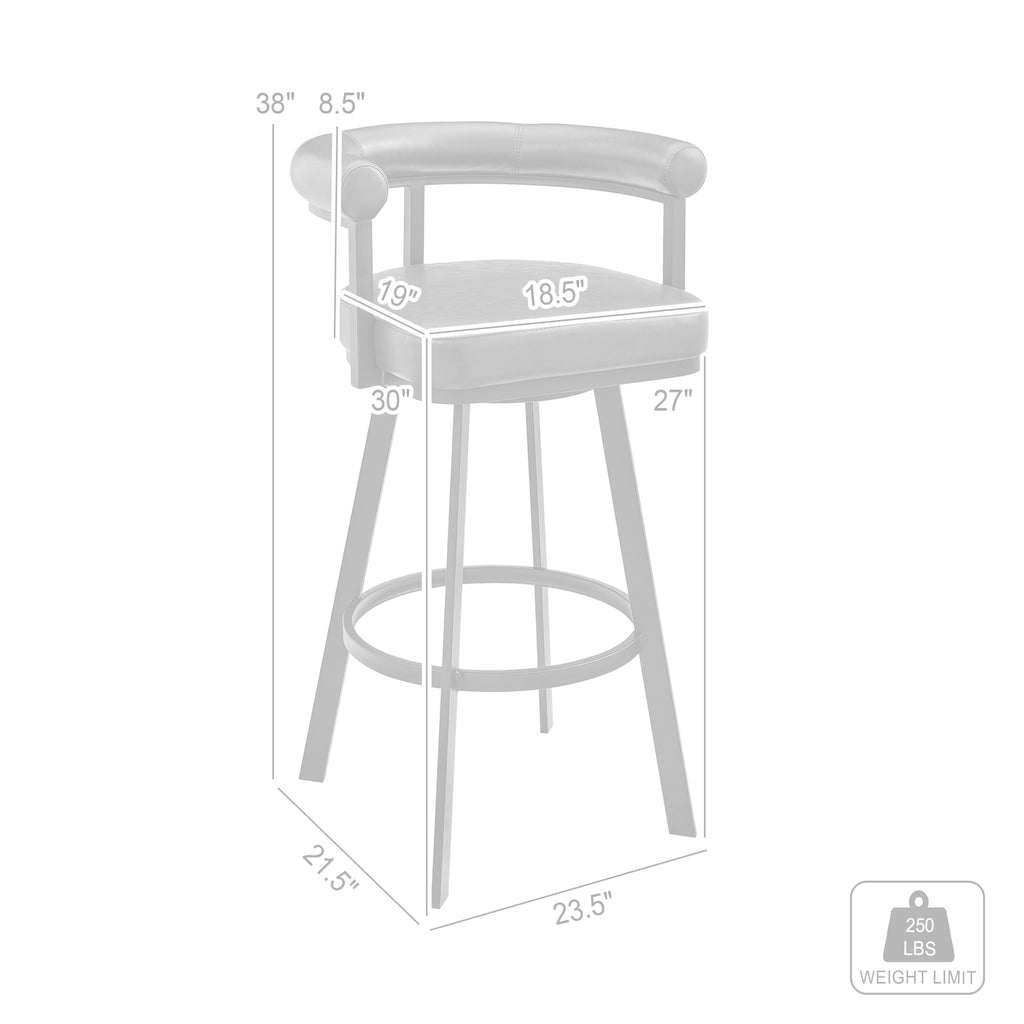 Black/Chrome Swivel Bar Stool K13771