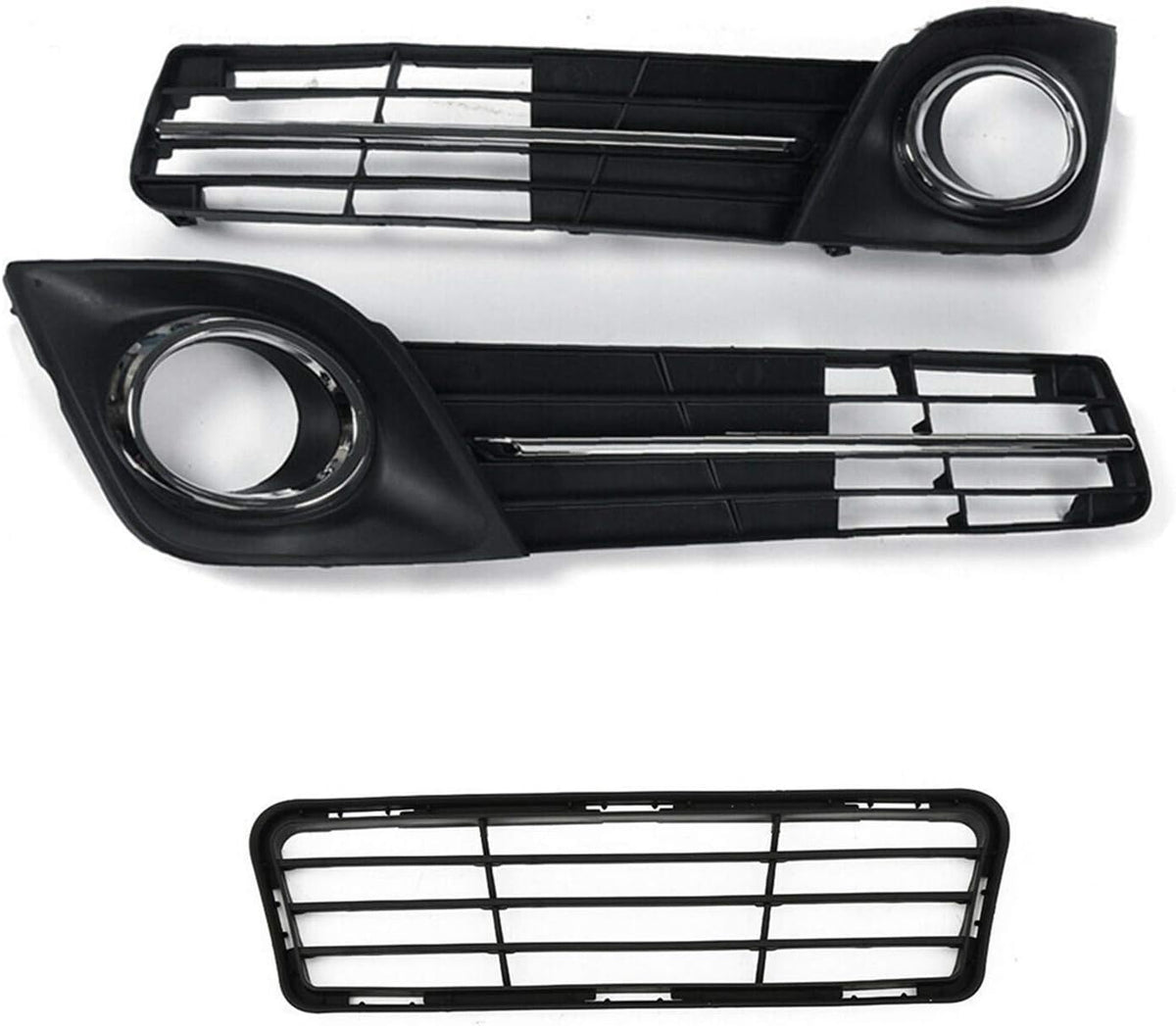 Front Bumper Lower Grille Fog Lamp Cover Bezel Set for Toyota Camry SE 2012-2014 V821