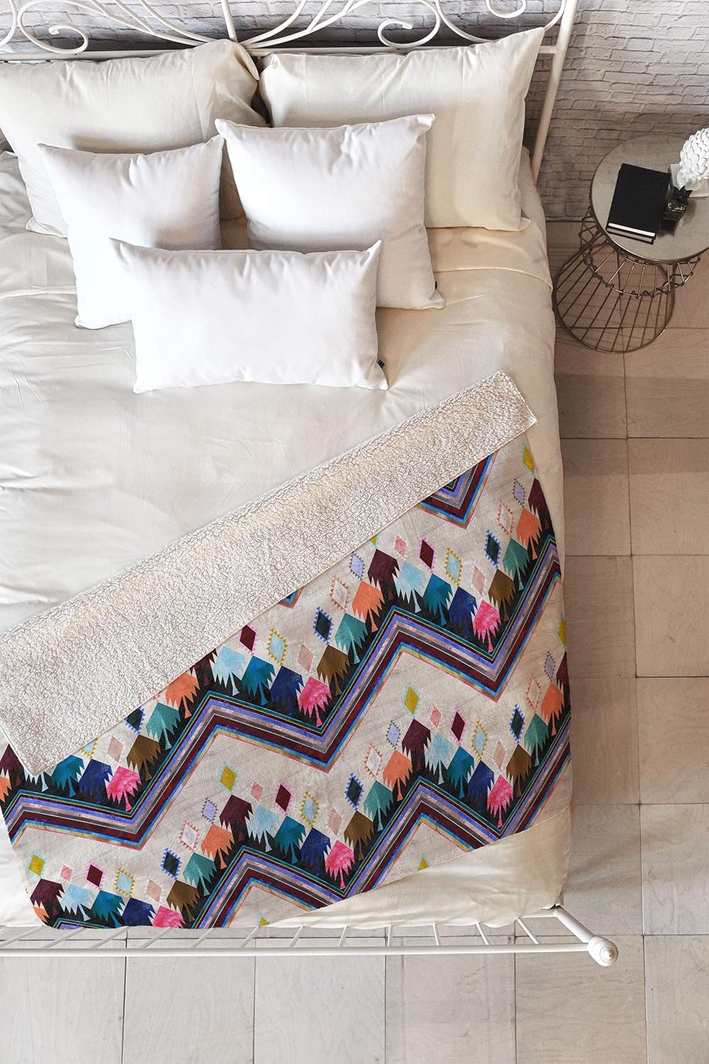 Tropical Indigo Sherpa Fleece Throw Blanket E2612