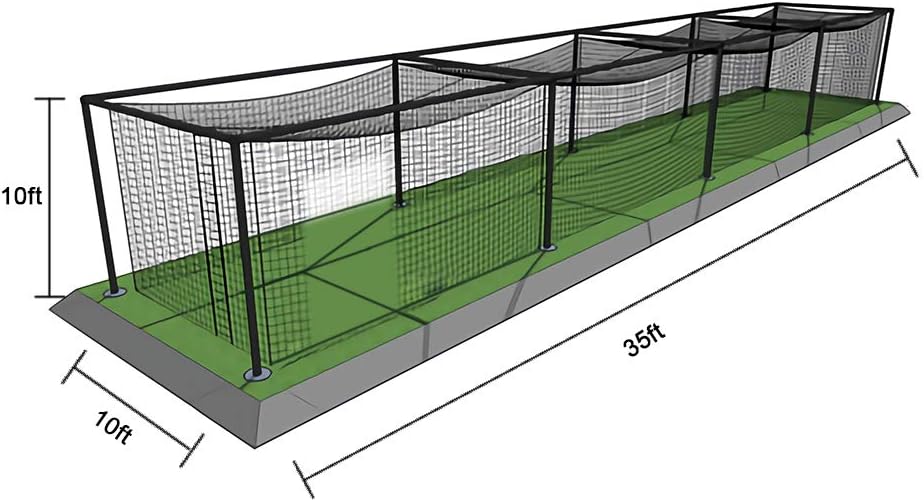 Nylon Baseball Batting Cage Netting 10x10x35ft / 12x12x55ft M99226