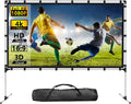 120 inch 16:9 Portable Projector Screen with Stand and Carry Bag S823991