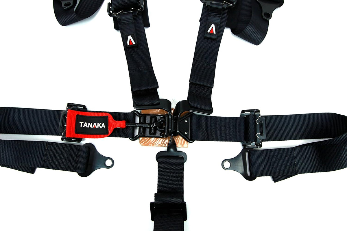 Black 5 Points Safety Harness Set with Shoulder Pads, Pack of 2 J62564